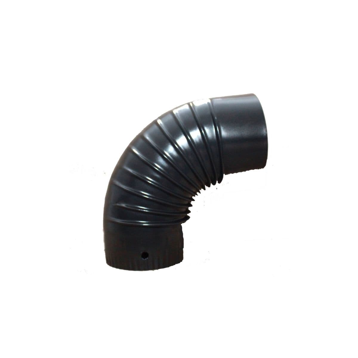 Cot sobă emailat negru lucios 0,4mm / ø 120mm
