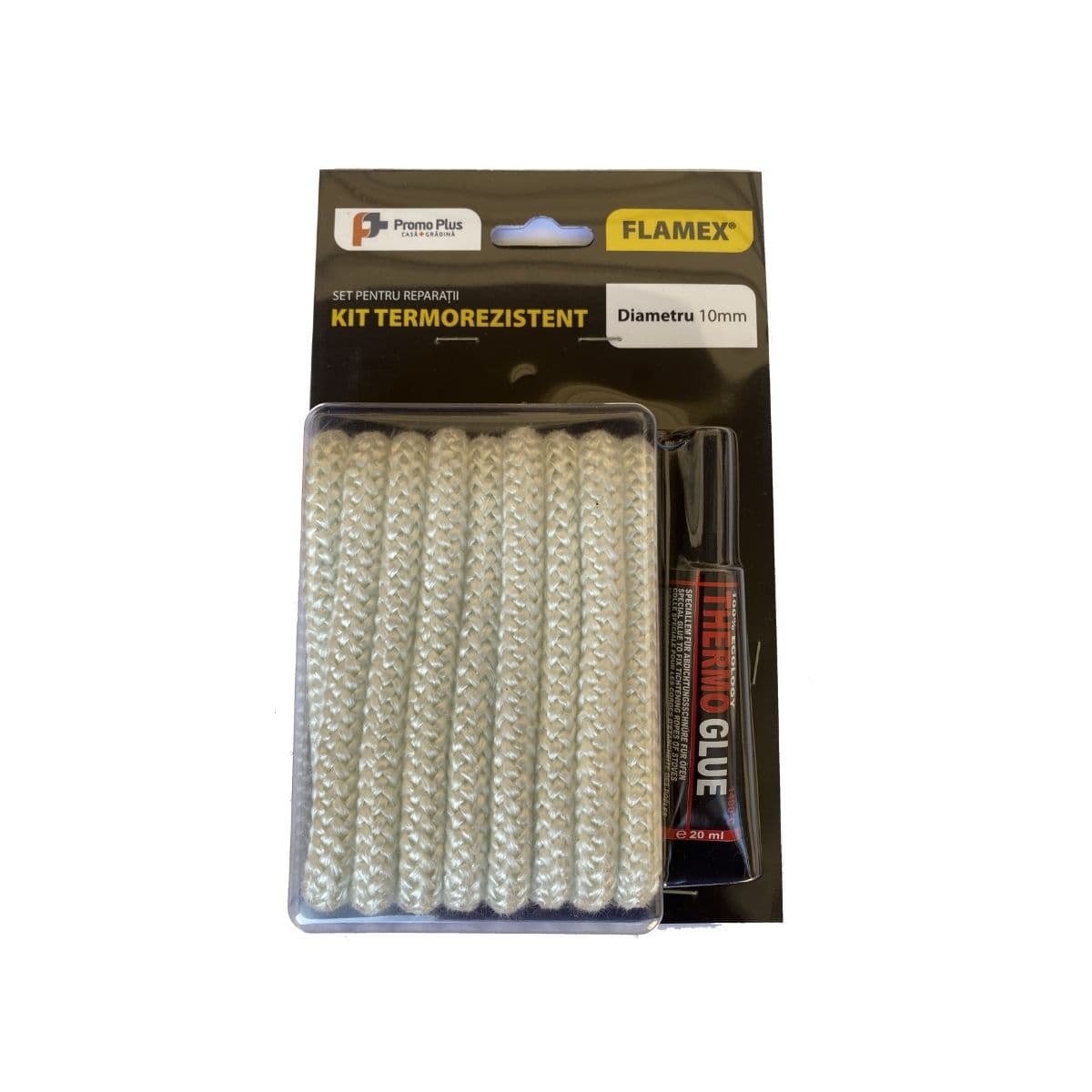 Kit termorezistent – șnur rotund + tub adeziv FLAMEX,  Ø 6mm