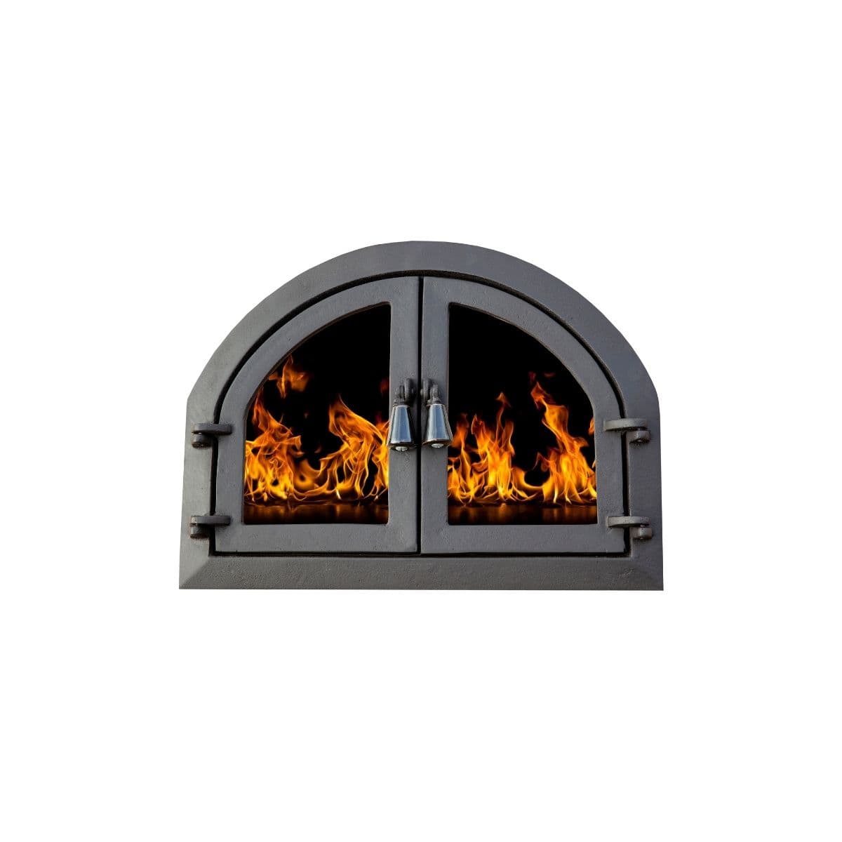 Ușă pentru sobă / șemineu BARBEQUE cu două deschideri / cu sticlă