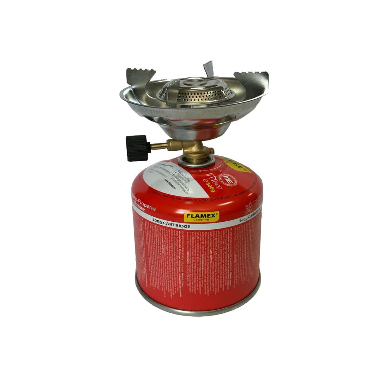 Arzător Flamex 300S + butelie gaz 500g – set camping compact