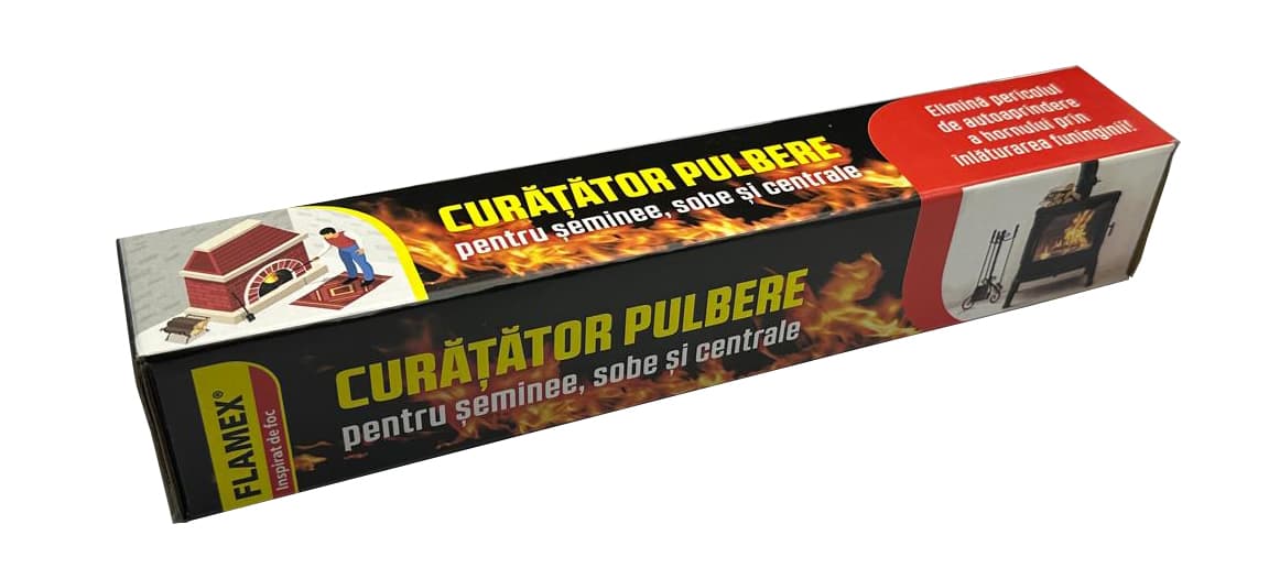 Curățator pulbere pentru șeminee, sobe și centrale – Flamex