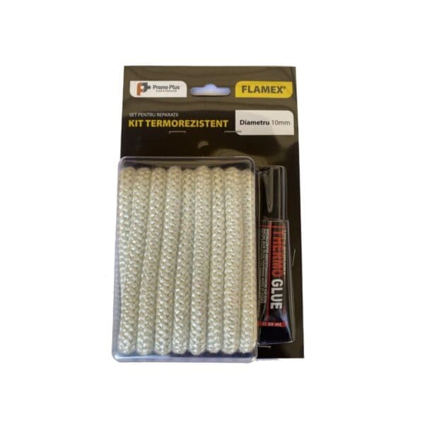 Kit termorezistent – șnur rotund + tub adeziv FLAMEX, Ø 6mm