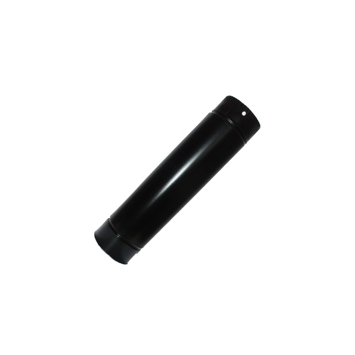 Tub sobă emailat negru 0,4mm / 0,50m