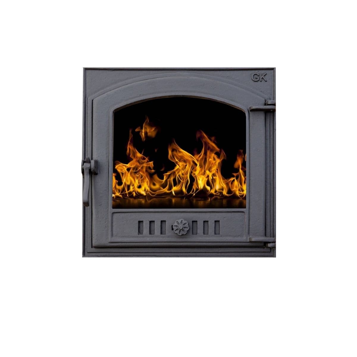 Ușă din fontă pentru sobă Flamex / cu sticlă S 5050